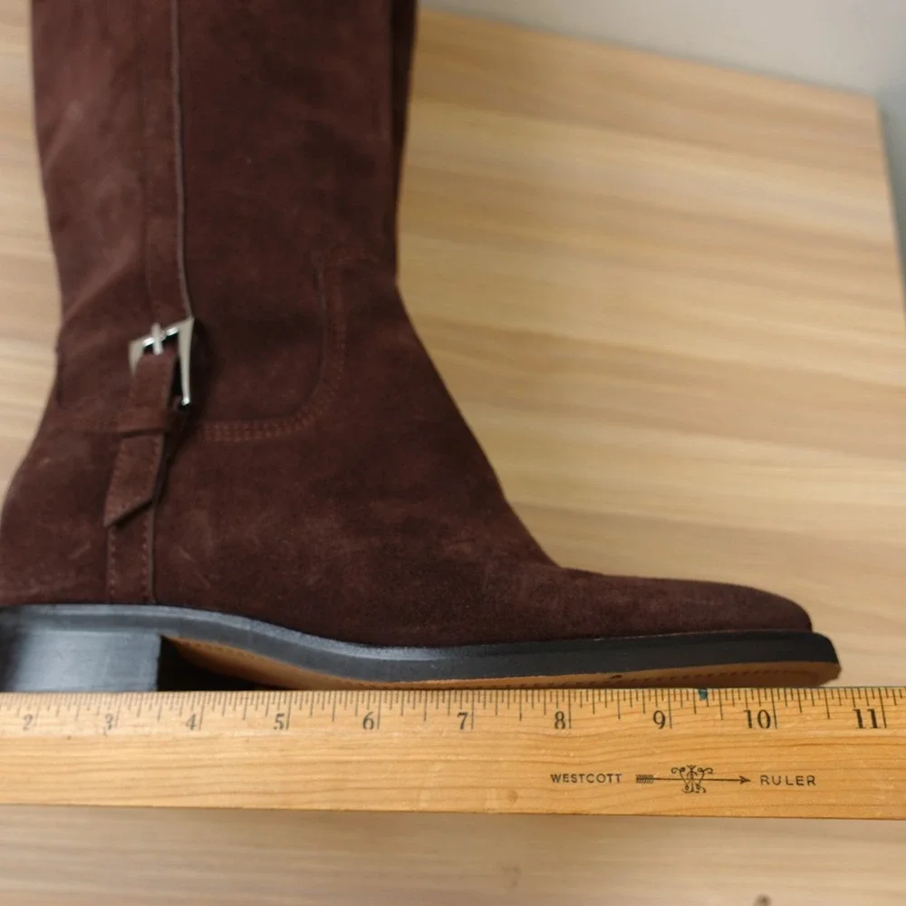 Dolce Vita Womens Knee High Boots 10 Dark Brown Suede Y2K Tech Waterproof $275